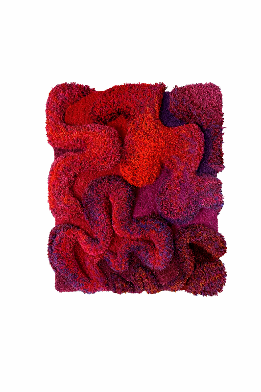 Tableau tufté - Rouge Désir