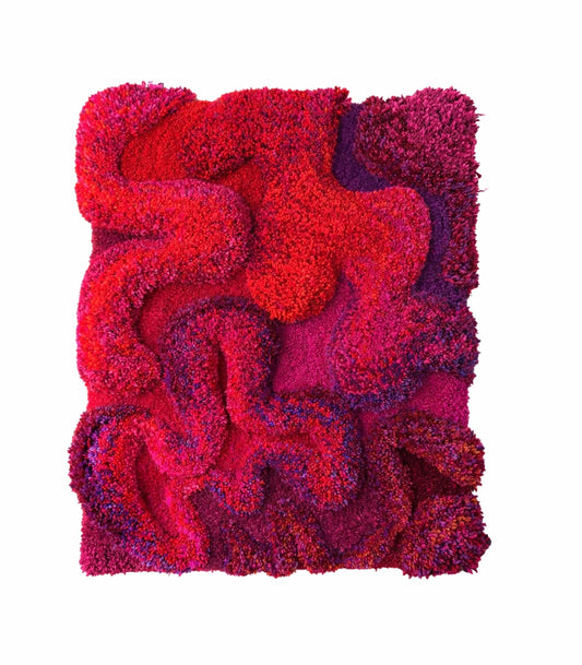 Tableau tufté - Rouge Désir